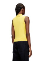 Diesel Cut-out turtleneck vest in argyle wool - T-Shirts Womens in Yellow