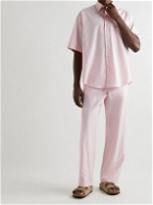 Auralee - Wide-Leg Cotton-Twill Drawstring Trousers - Pink