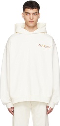 Marni Off-White Printed Hoodie