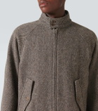Auralee Herringbone wool tweed blouson