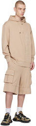 Balmain Beige Embossed Shorts