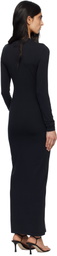 VETEMENTS Black Ribbed Maxi Dress
