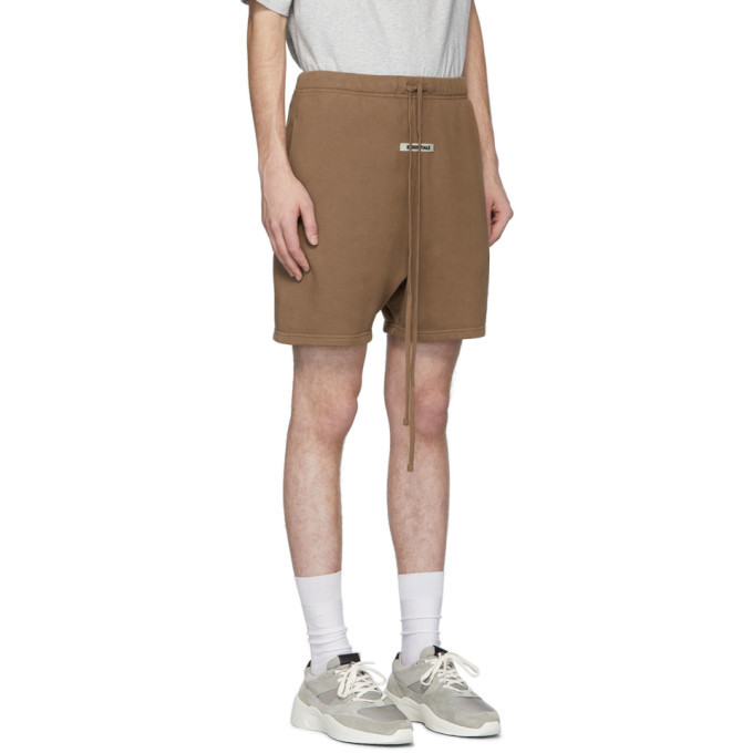 Tan sweat hot sale shorts