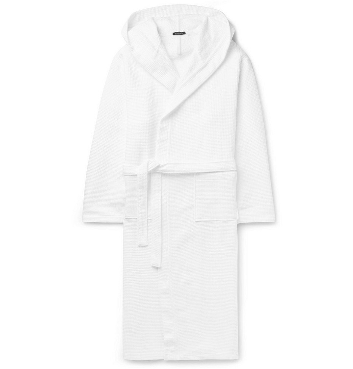 Photo: Schiesser - Waffle-Knit Cotton Hooded Robe - Men - White