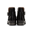 Gucci Black Side Buckle Guccy Plata Boots