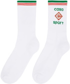 Casablanca White 'Casa Sport' Socks