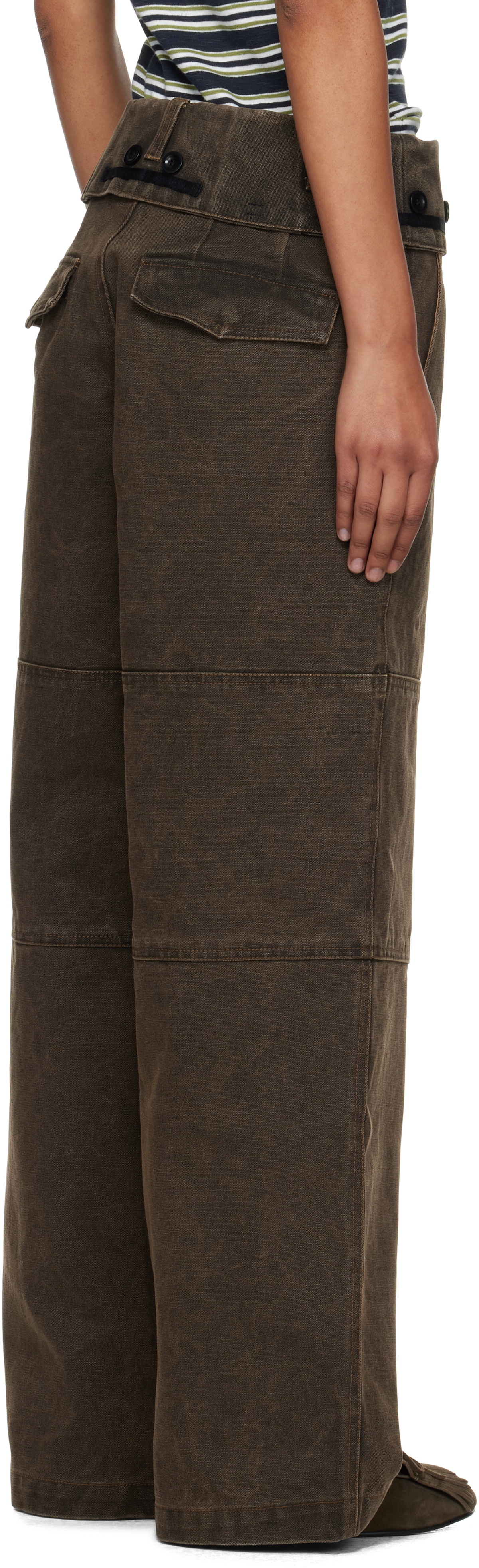 Andersson Bell Brown Folded Work Trousers