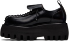 McQueen Black Sofa Lace Up Derbys