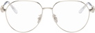 LOEWE Silver Anagram Aviator Glasses