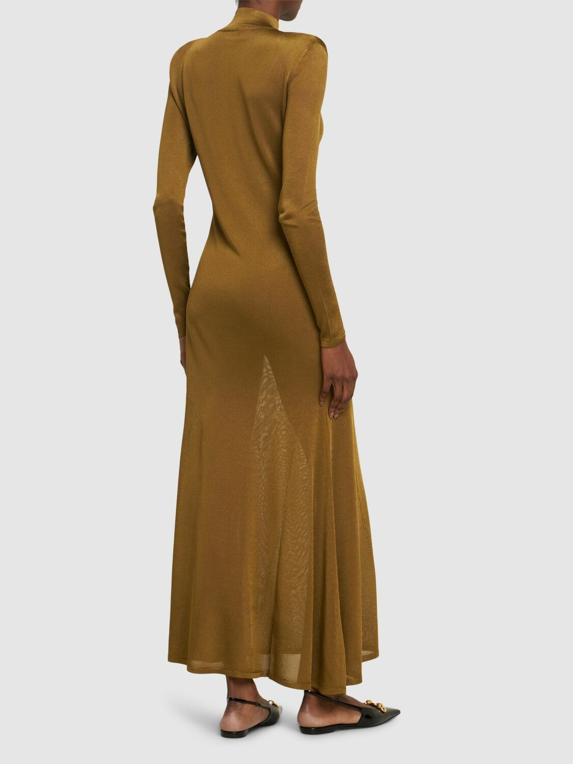 TOM FORD - Viscose Jersey Turtleneck L/s Maxi Dress TOM FORD