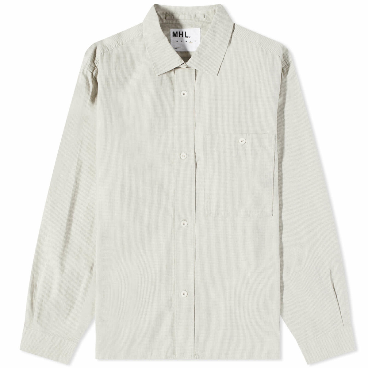 MHL by Margaret Howell Men's Overall Shirt in Pale Green/Green Check ...