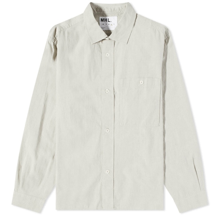 Photo: MHL by Margaret Howell Men's Overall Shirt in Pale Green/Green Check