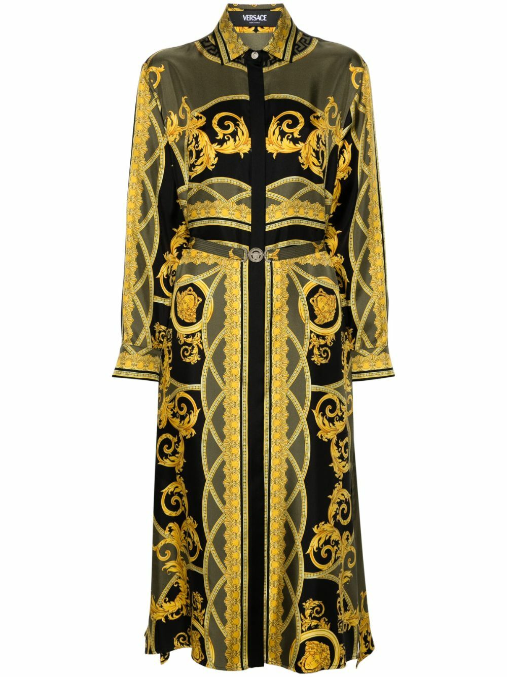 Versace La Coupe Des Dieux Silk Shirt Dress Versace