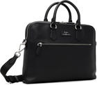 Polo Ralph Lauren Black Smooth Leather Commuter Briefcase