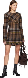 Acne Studios Brown Wool Minidress