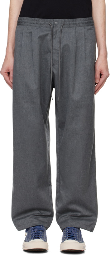 Photo: Neighborhood Gray Baggy Silhouette Easy Trousers