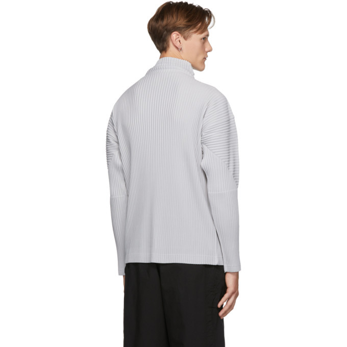 Homme Plisse Issey Miyake Grey Basics Turtleneck Homme Plisse