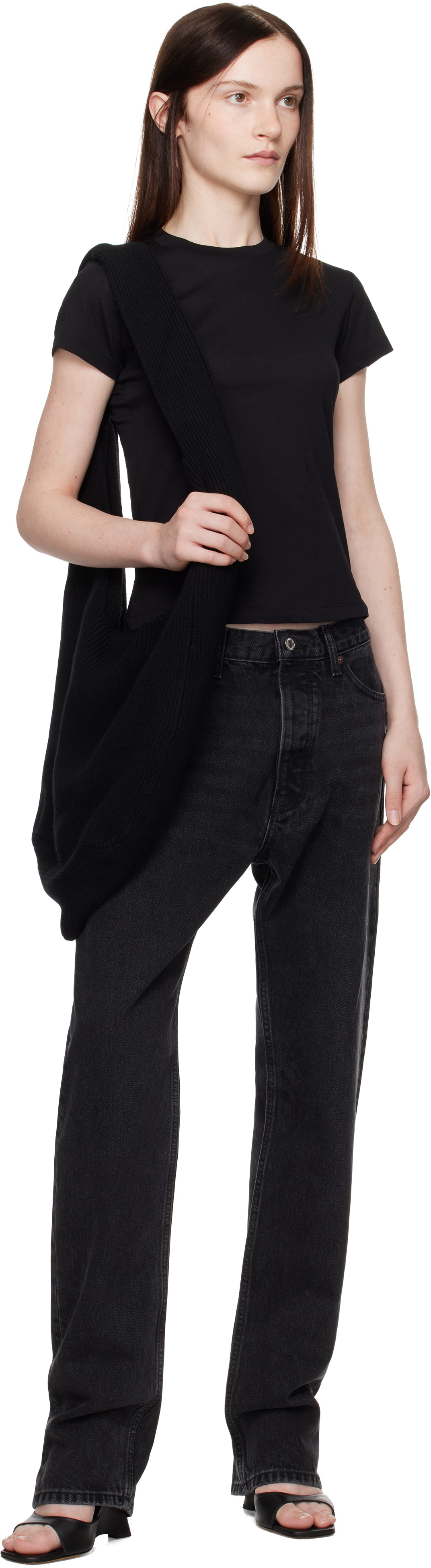 Aya Muse Black Crewneck Baby T-shirt