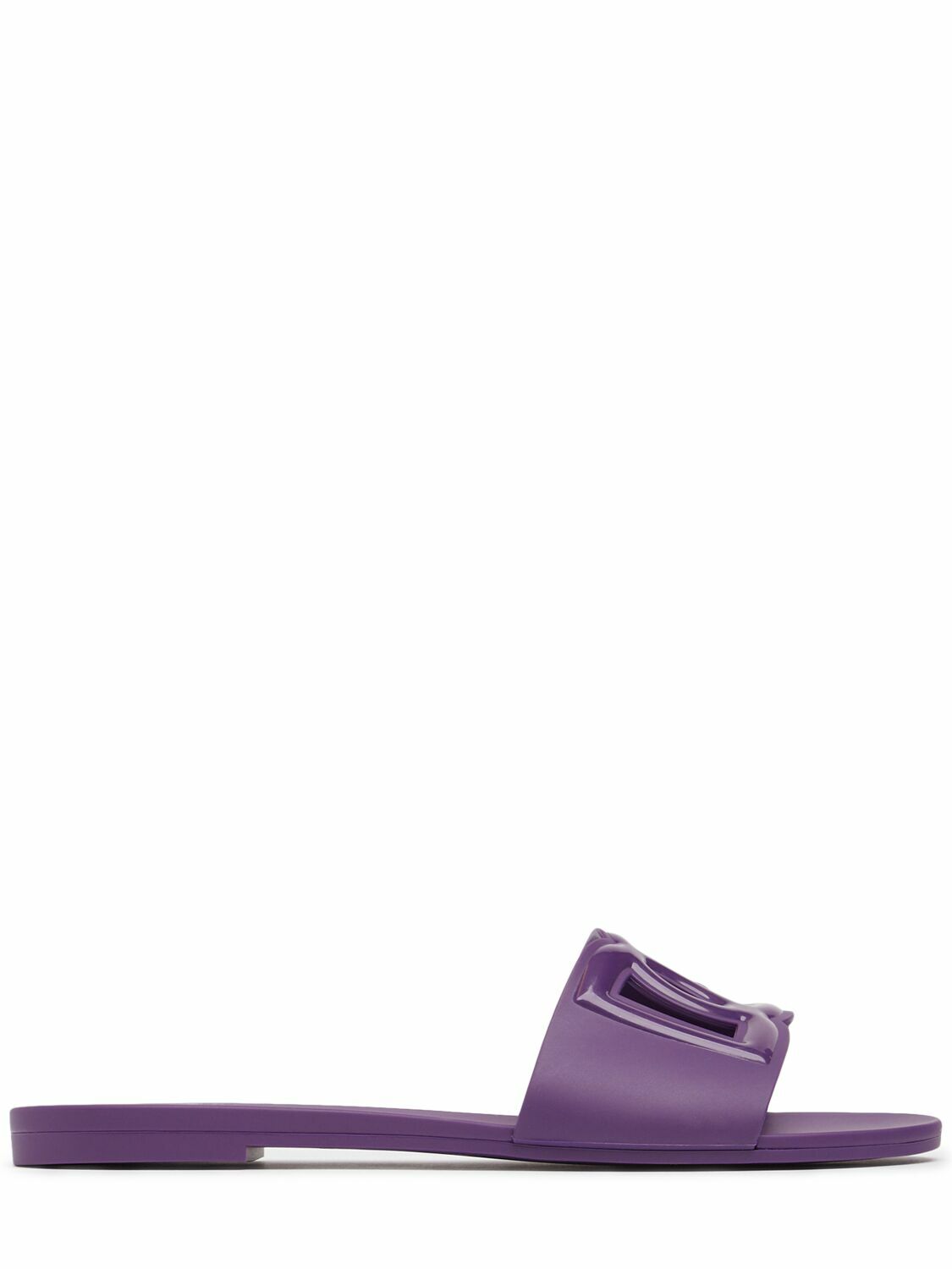 【DOLCE&GABBANA】10mm Rubber flat sandals DOLCE & GABBANA - Dg Leather Flat Sandals Dolce & Gabbana