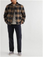 Mr P. - Checked Padded Wool-Blend Blouson Jacket - Brown