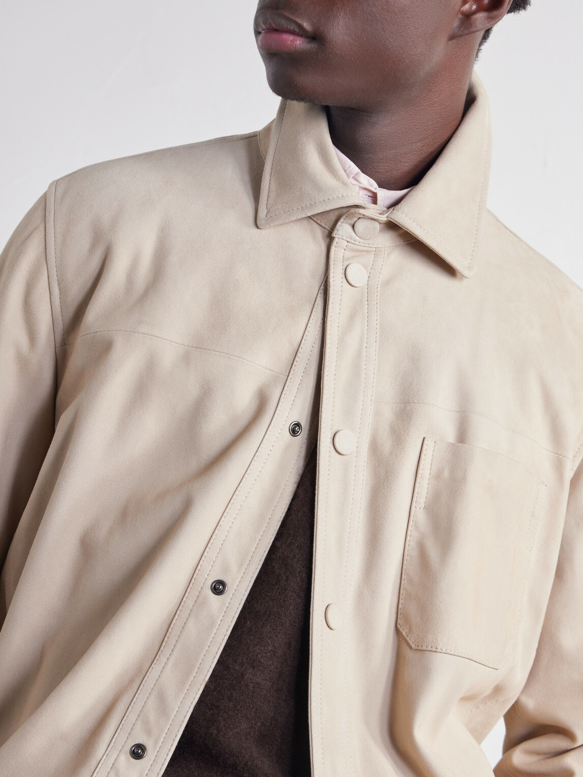 Slowear - Montedoro Suede Overshirt - Neutrals