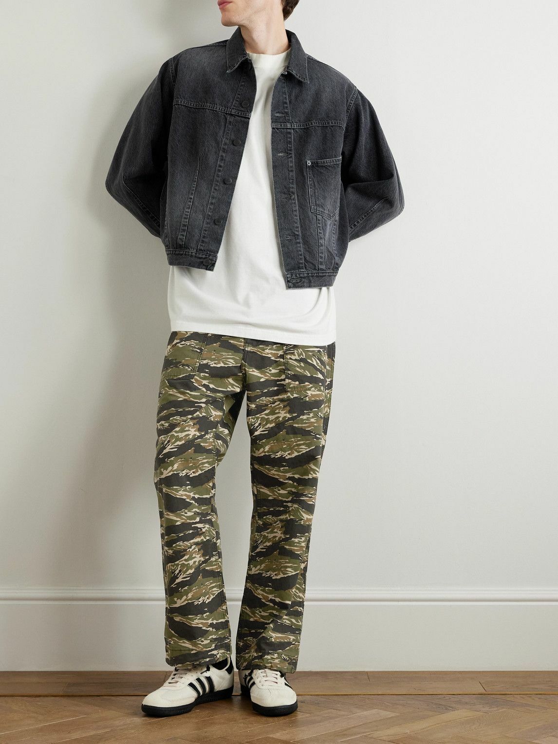 Needles - String Fatigue Straight-Leg Camouflage-Print