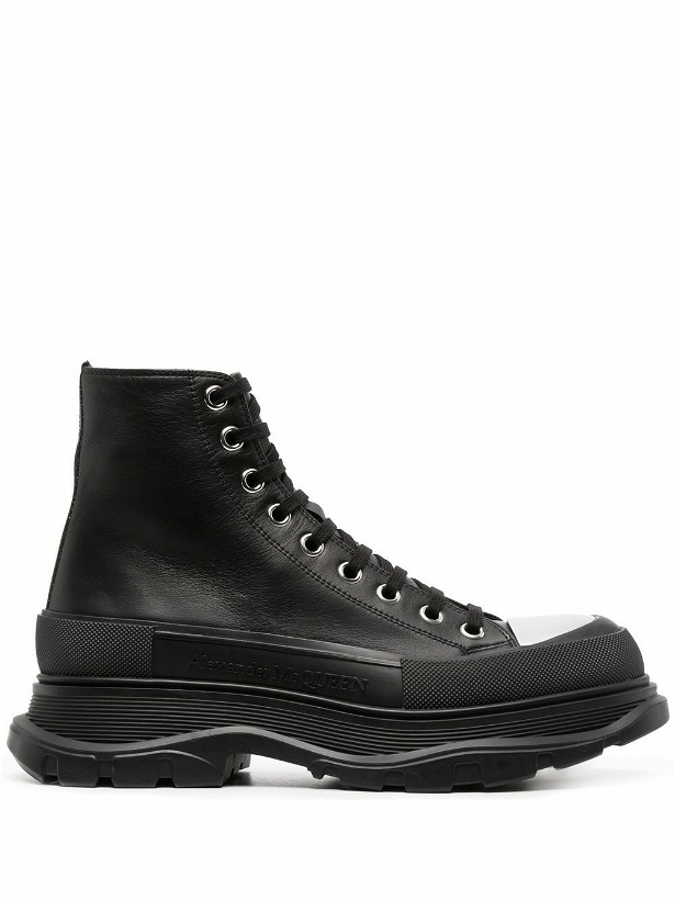 Photo: ALEXANDER MCQUEEN - Tread Slick Leather Ankle Boots