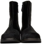 Our Legacy SSENSE Exclusive Black Cow Hair Camion Boots