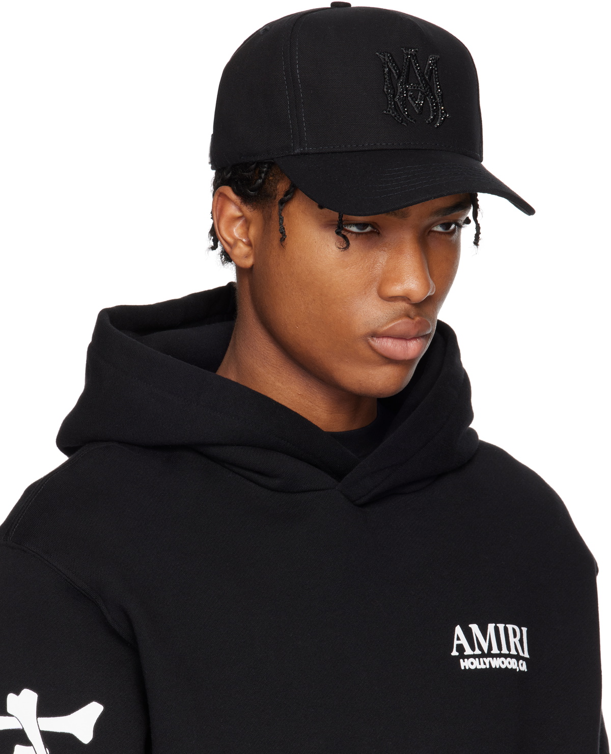 AMIRI Black 'MA' Crystal Cap Amiri