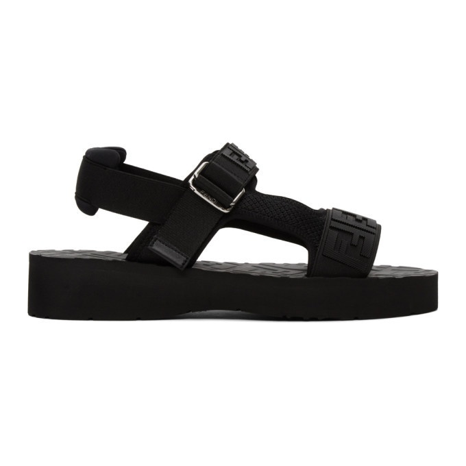 Photo: Fendi Black Logo Strap Sandals