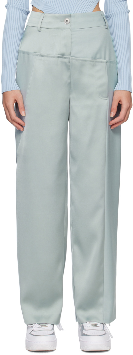 Feng Chen Wang Gray Paneled Trousers