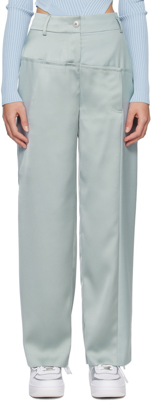 Photo: Feng Chen Wang Gray Paneled Trousers