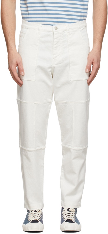 Photo: PS by Paul Smith Off-White Barrel Fit Chinos