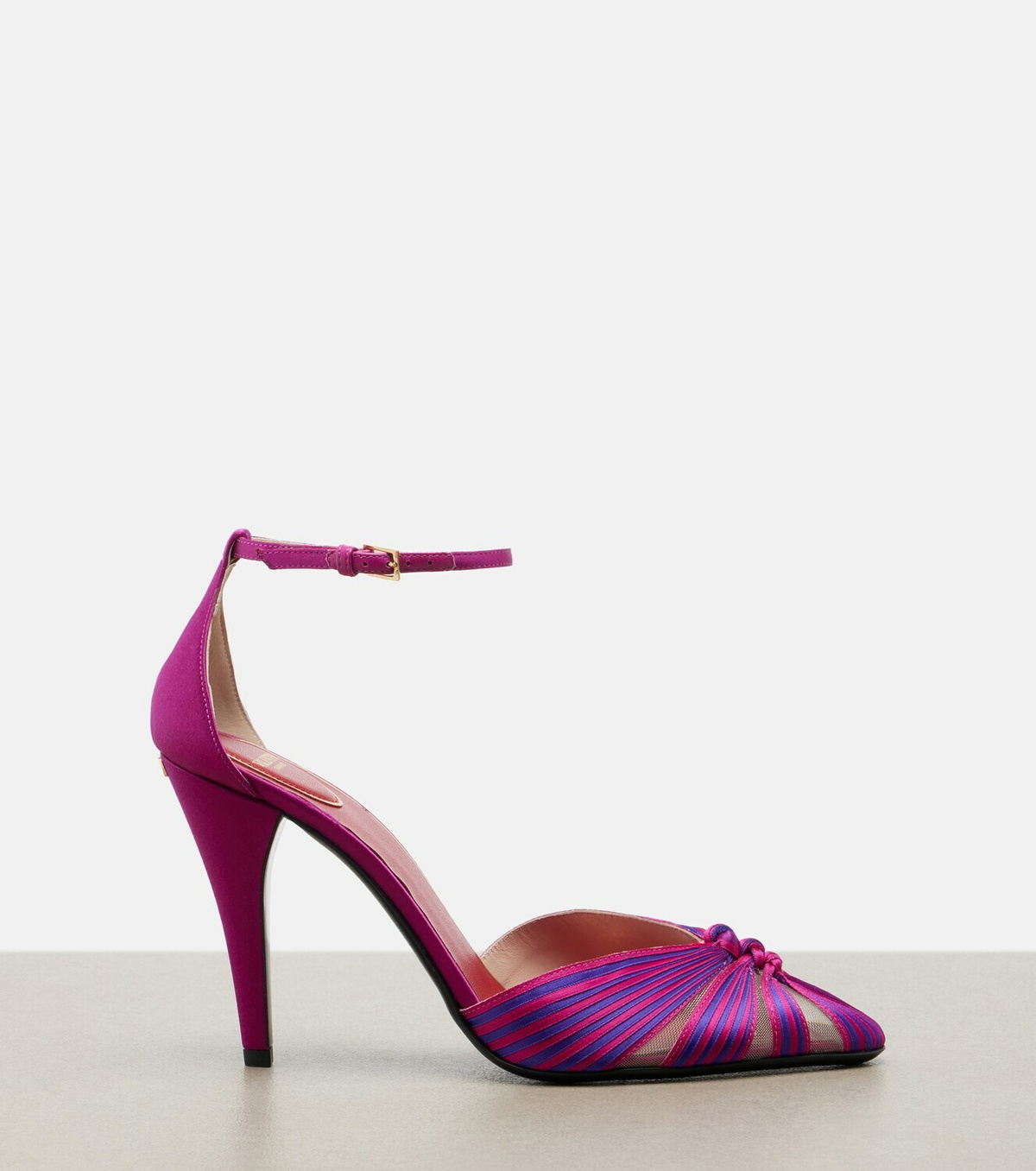 Valentino Garavani Annine leather-trimmed satin pumps