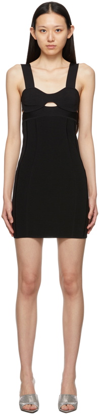 Photo: Herve Leger Black Mini Strappy Bra Dress