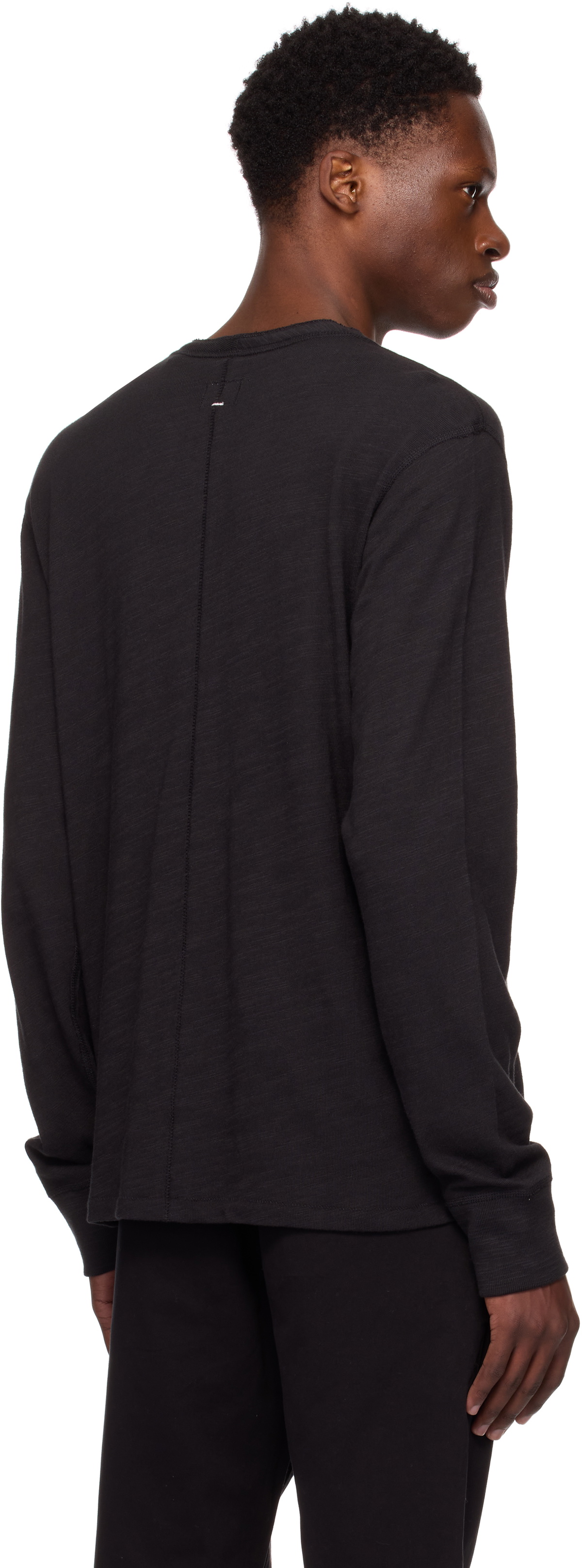 rag & bone Black Classic Flame Henley