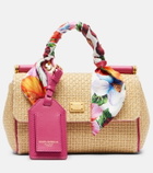 Dolce&Gabbana Sicily Small raffia-effect top-handle bag