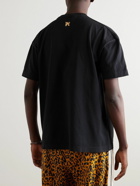 Palm Angels - Foggy Logo-Print Cotton-Jersey T-Shirt - Black