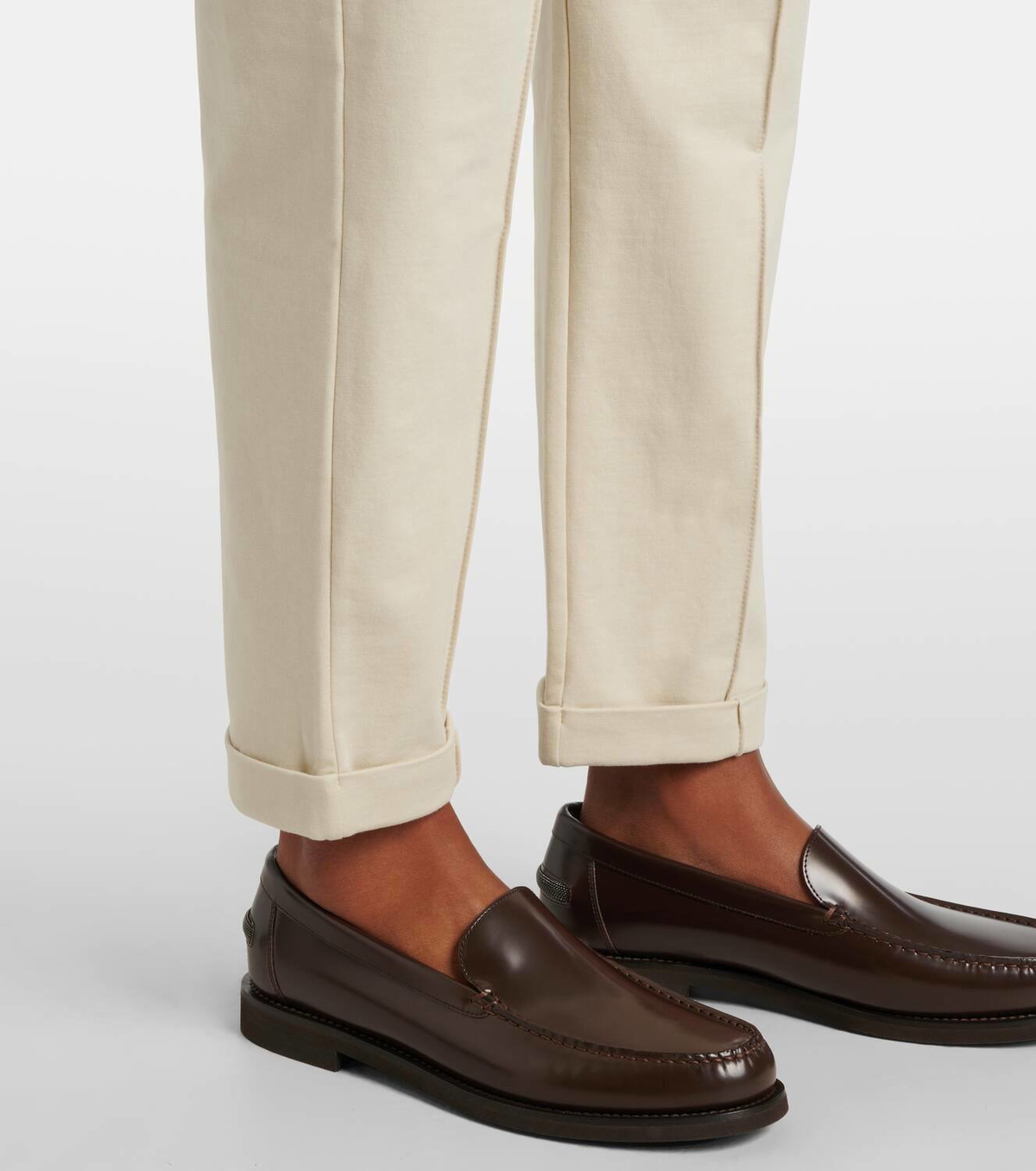 Brunello Cucinelli Cotton jersey cropped sweatpants