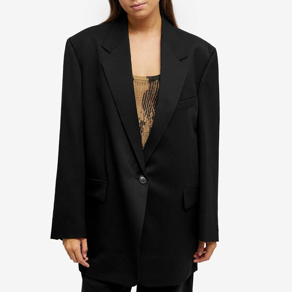 [LOW CLASSIC] /☆ 24FW OVER FIT WOOL BLAZER / BLACK Low Classic Women's Ovesized Wool Blazer Jacket in Black Low