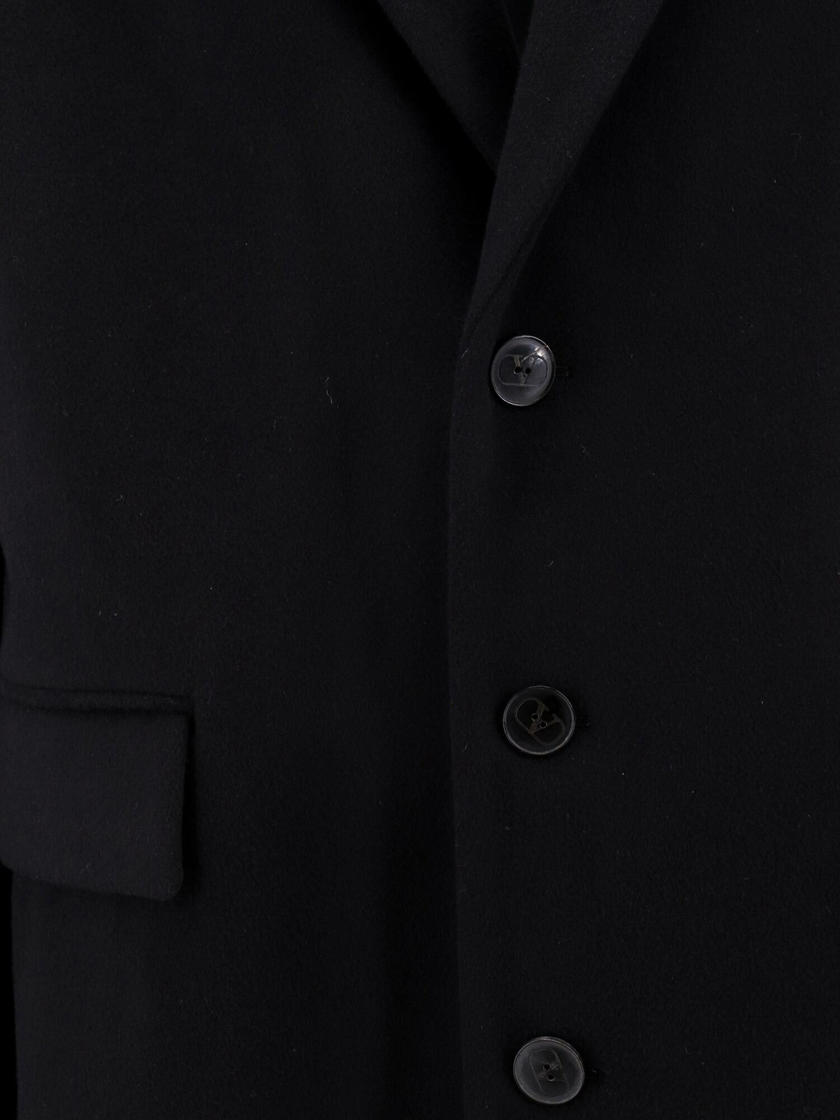 Valentino Coat Black Mens Valentino