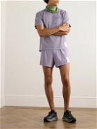 Satisfy - Straight-Leg Logo-Appliquéd Space‑O™ Shorts - Purple