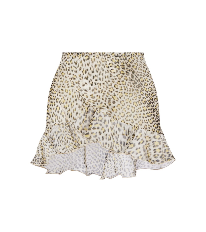 Photo: Roberto Cavalli Leopard-print silk beach cover-up