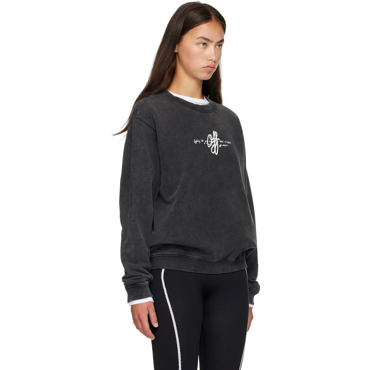 Off-White Gray 'Off White' Stroke Sweatshirt