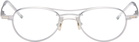 Maison Kitsuné Silver A. Society Edition Hikari Clip-On Sunglasses