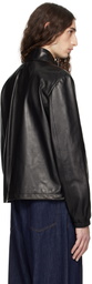 Versace Black Plongé Leather Jacket