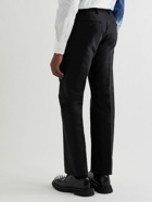 Alexander McQueen - Slim-Fit Tapered Pleated Cotton-Satin Trousers - Black