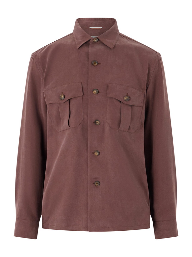 Photo: Canali - Lyocell Overshirt - Burgundy