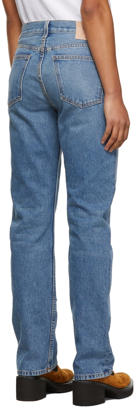 B Sides Blue Marcel Relaxed Straight Patchwork No. 3 Jeans