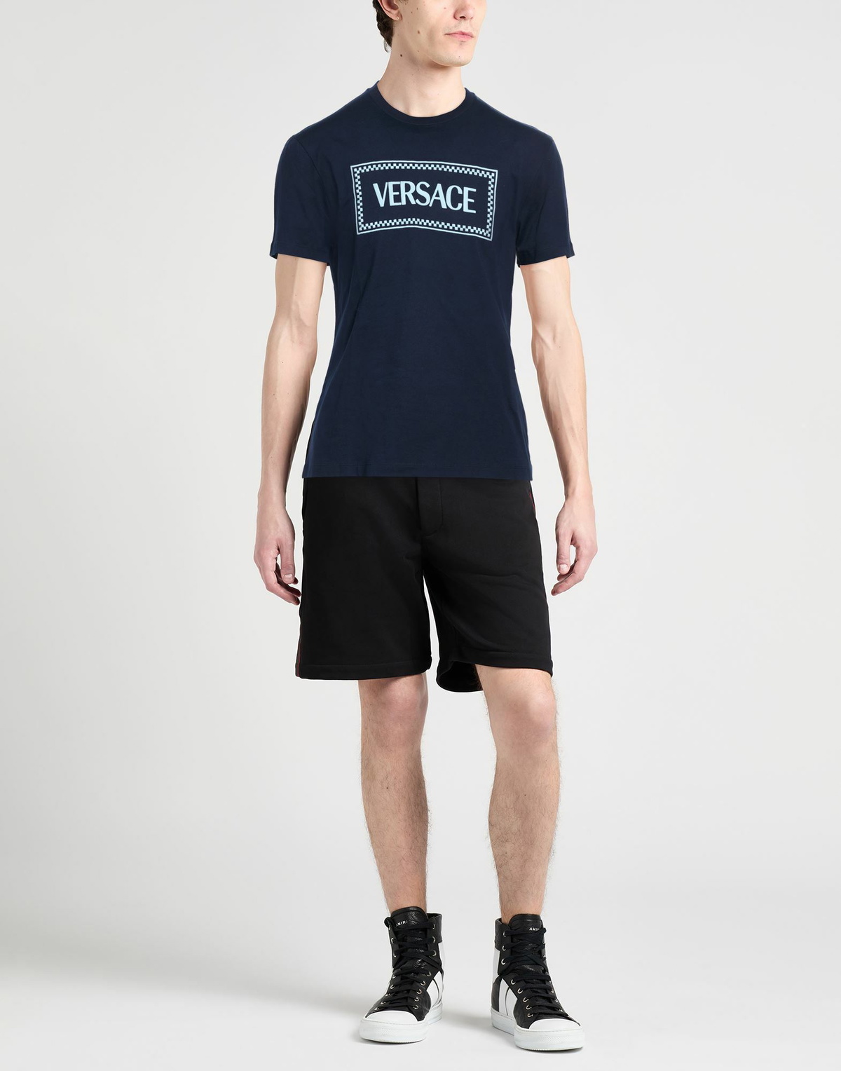 Versace Mens T-shirt Midnight in Blue